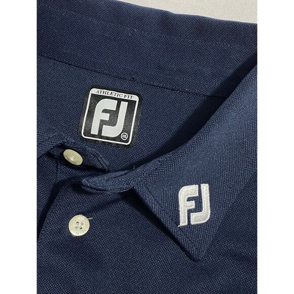 FootJoy Golf Polo Blue 2XL International Match Play Trophy Shirt Performance Fit - Picture 6 of 10